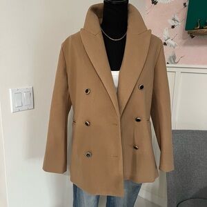 Deluc CALEIRA BLAZER NWT Womans Medium Camel Color Light Coat $156